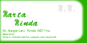 marta minda business card